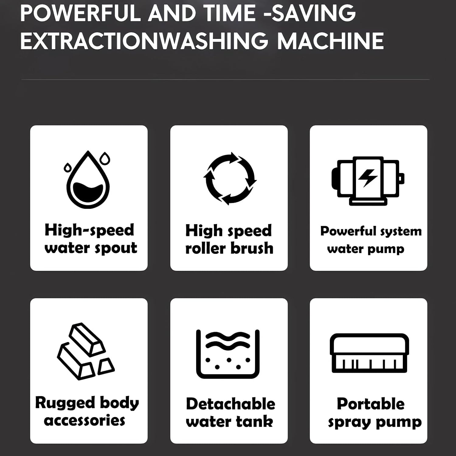 Commercial Carpet Cleaning Machine 3 in 1 Extractor Wet Dry Cleaner 70L Tank 2320W Powerful Floor Cleaning Machine for Sofa Curtain Floor 110V