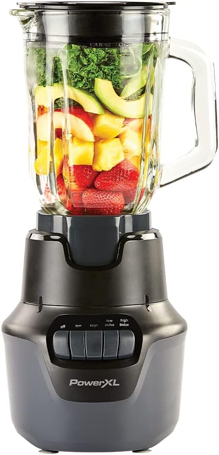 PowerXL Boost Blender, 4 Speed, 800 Watts, 48-oz Glass Jar, Black
