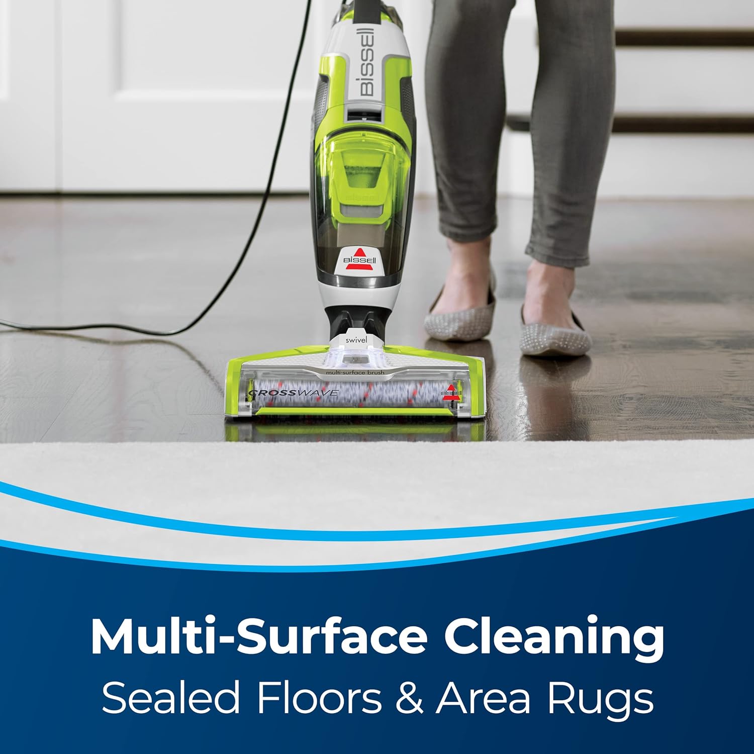 Bissell CrossWave Floor and Area Rug Cleaner, Wet-Dry Vacuum with Bonus Extra Brush-Roll and Extra Filter, 1785A, Green
