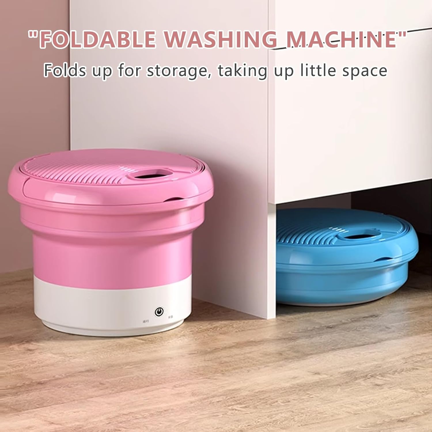 8.5L Foldable Portable mini Washing Machine Compact Washer with Spin Dryer Portable Washer for Underwear Socks Ideal for Travel rv Dorm Washing Machine(Blue)