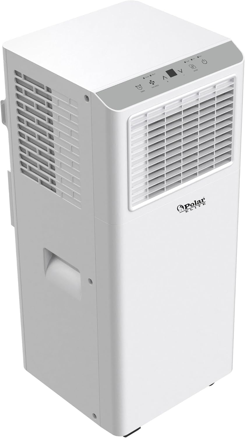 Memorex Polar Elite Portable Air Conditioner, 8,000 BTU ASHRAE (5,100 BTU DOE), Cools Up to 150 Sq. Ft., with Cool, Fan, Dry Modes, Full Function Remote Control, Window Kit & 2-Year Warranty