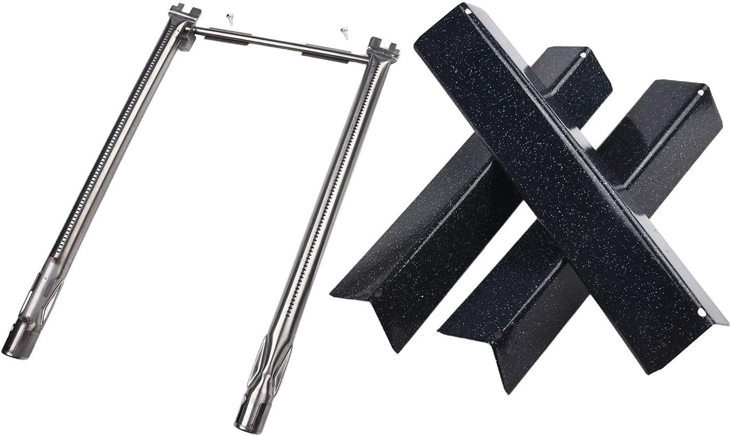 Bars Grill Burner Tubes, 304 Stainless Steel Burner, With Orderly Fire Holes, For Weber For Spirit I&II 200 E210 E220 S210 Series Replacement Parts, For Catching Oil Droplets From Food