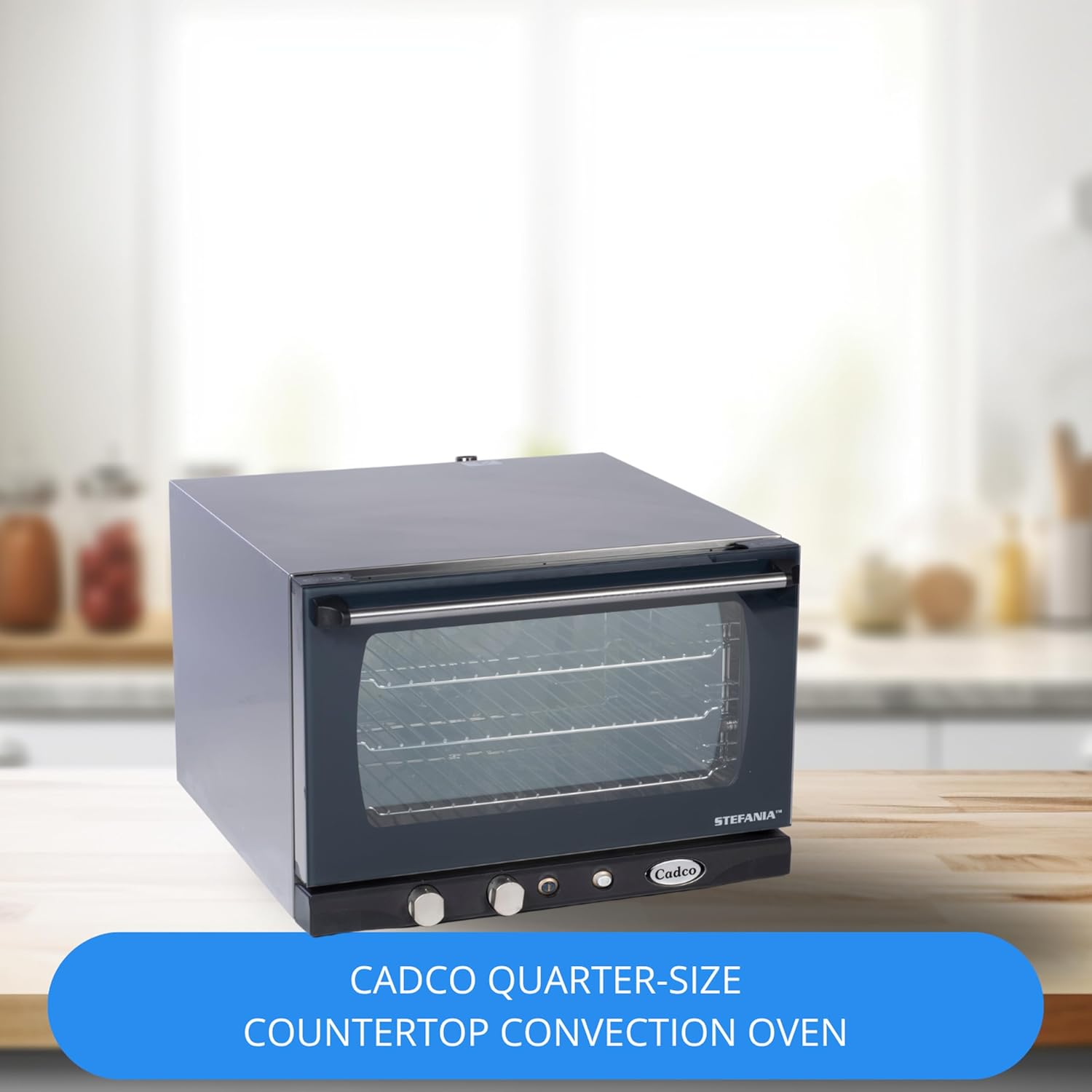 Cadco XAF-113 Heavy-Duty Countertop Convection Oven with Manual Controls and Humidity, Stainless Steel, NSF, 120v, For Commercial Use, 120 lbs.