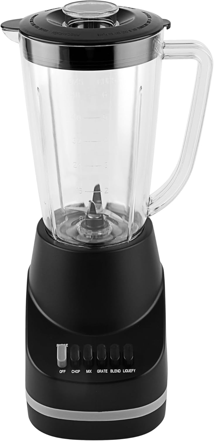 6-Speed Blender with 48 oz/1.5 L Pitcher, Black