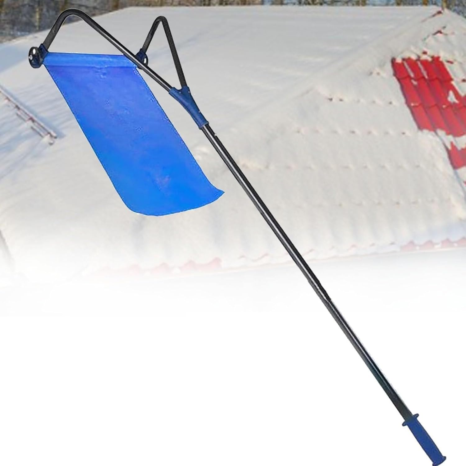 Easy Snow rake,Snow Roof Rake,Tool for Removing Snow rake from roof,Aluminum Roof Snow Removal Tool,Snow roof rake roof Snow clearing Tool(Black)