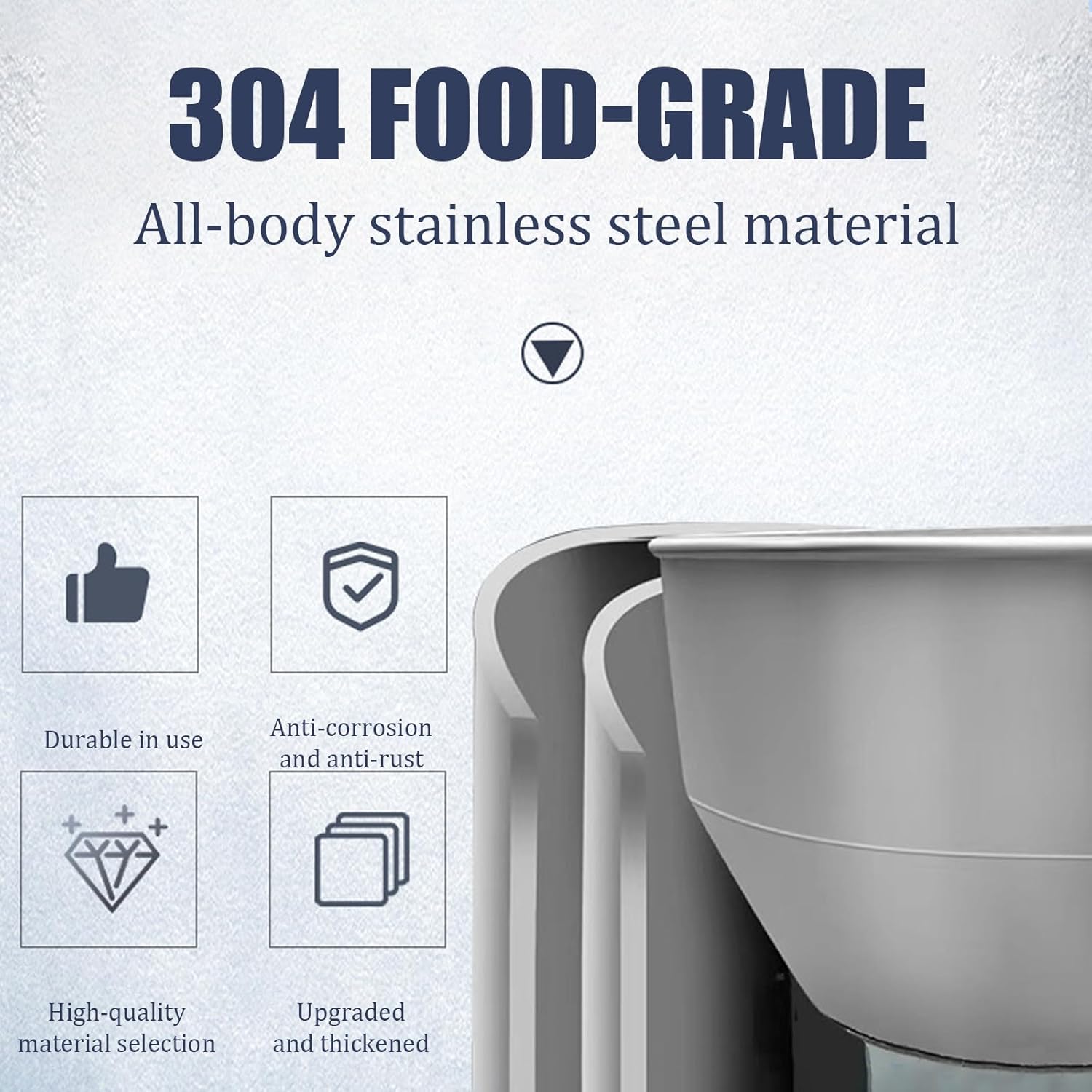 304 Stainless Steel Dry Powder Granule Mixer - Electric Laboratory Mixer For Feed Pellets, Fertilizers - Small Drum Blender With Particle Mixing Function, Speed Adjustable 10L