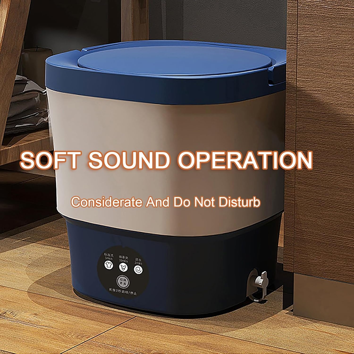 WHYATT Portable Washing Machines, Clothes Washing Machines, for Apartments, Dorm, Camping, RV, Travel Laundry (Color : Blue)