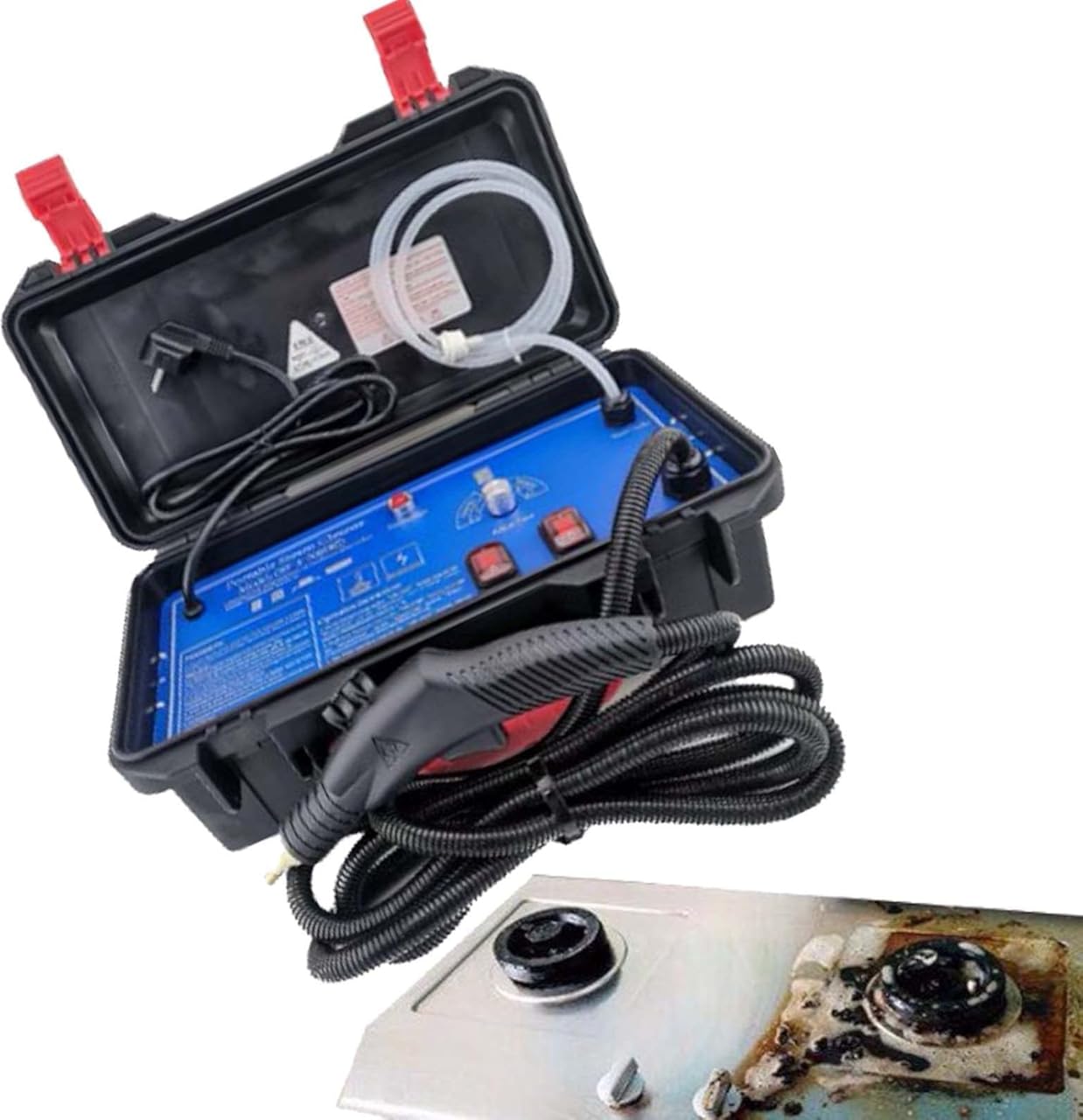 Handheld High-Temperature Cleaner 1700W/3000W High-Temperature Portable Steam Machine Smart Multifunctional Steam Cleaner is suitable for kitchen,car,bathroom and floor etc.,220V-3000W