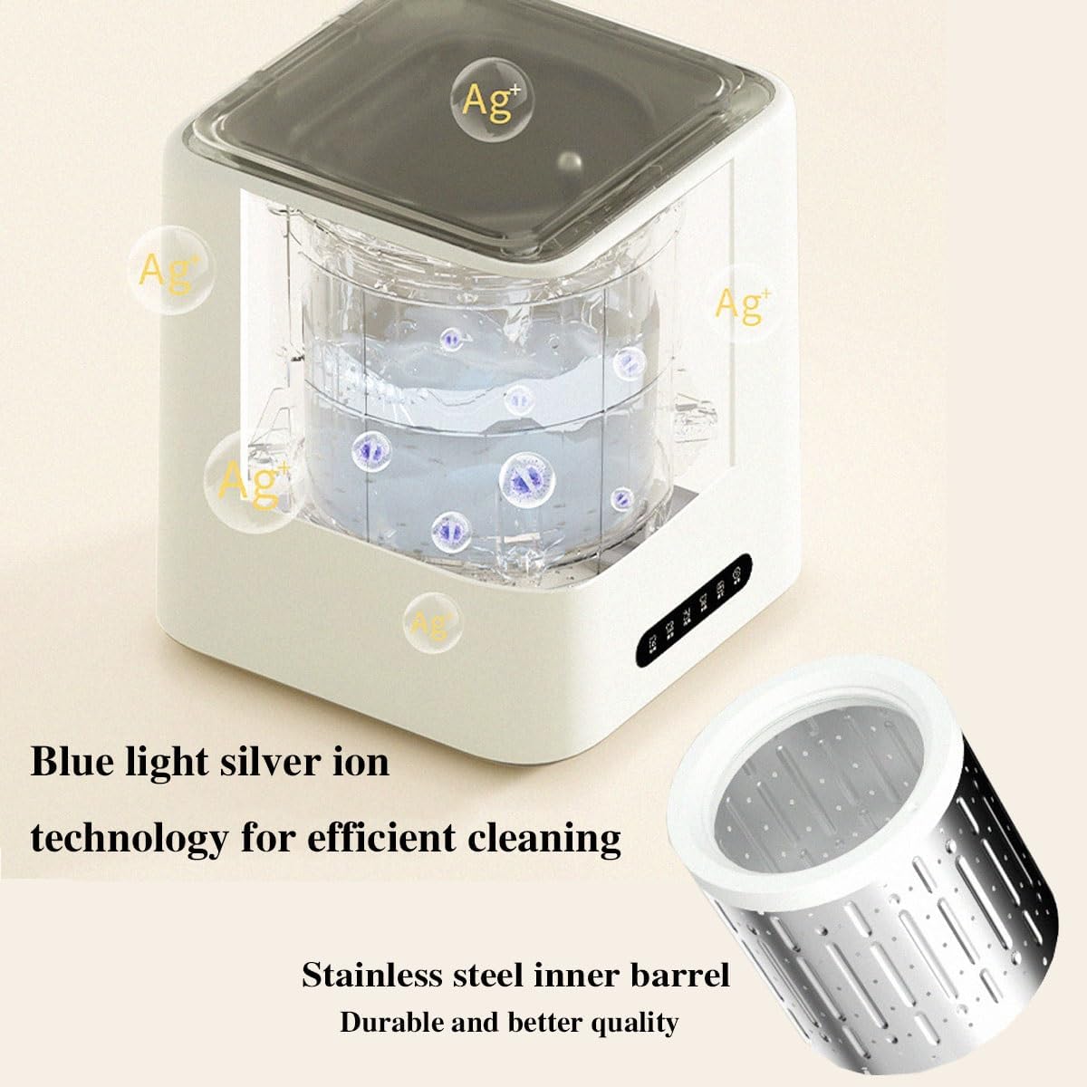 12X12X13.5in Portable Washing Machine 7L Capacity Mini Washer And Dryer Combo For Home Travel Camping Dorms RV Apartment Convenience And Efficiency