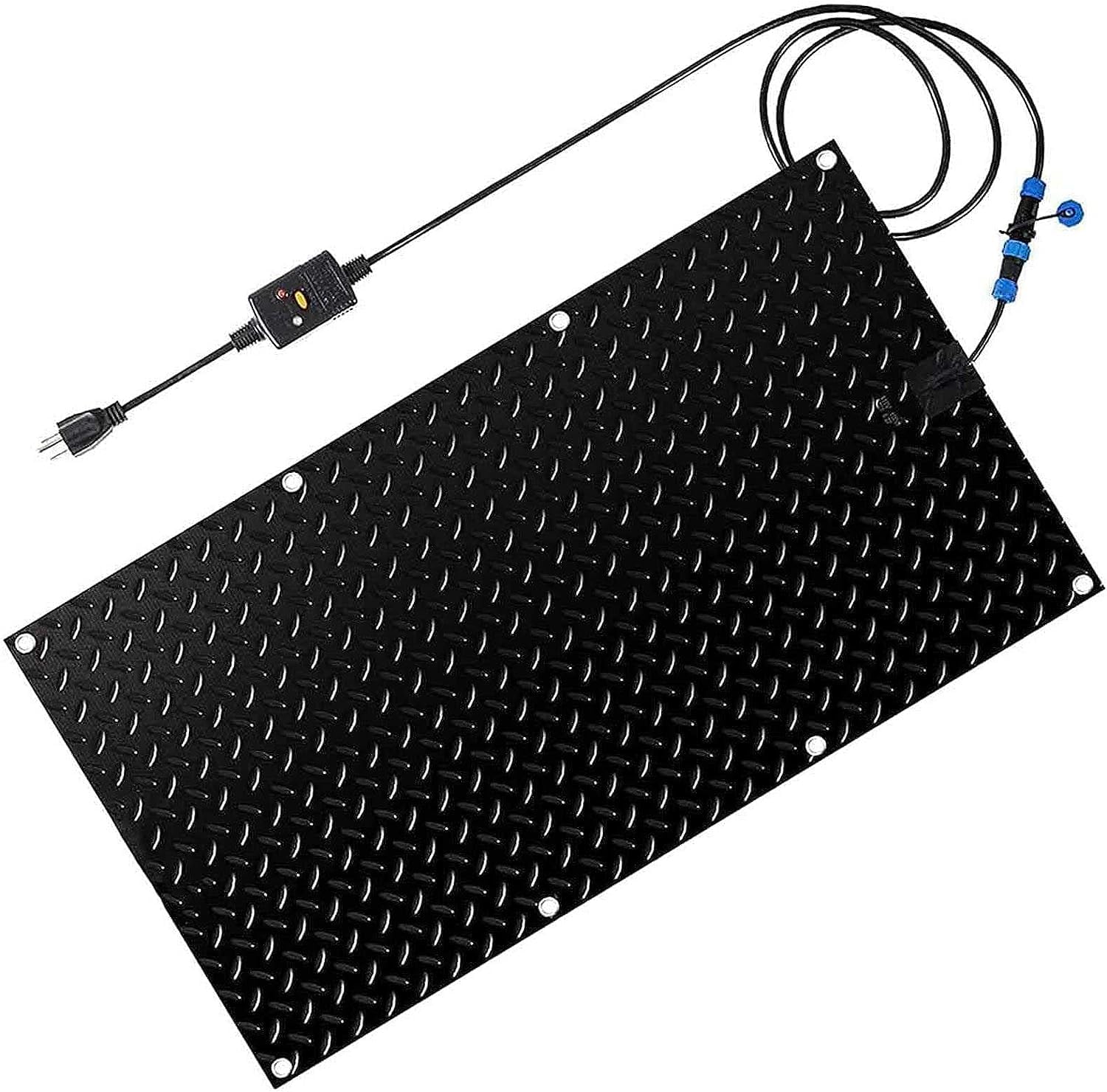 Heated Snow Melting Mats for Entrances, 10x30in/10in x 35.4in/10x48in Snow Melting Mat,Heated Outdoor Mats,No-Slip Stair Heating Mats, No-Slip Snow Melting Mats W/5ft Power Cord ( Color : 1Pcs , Size