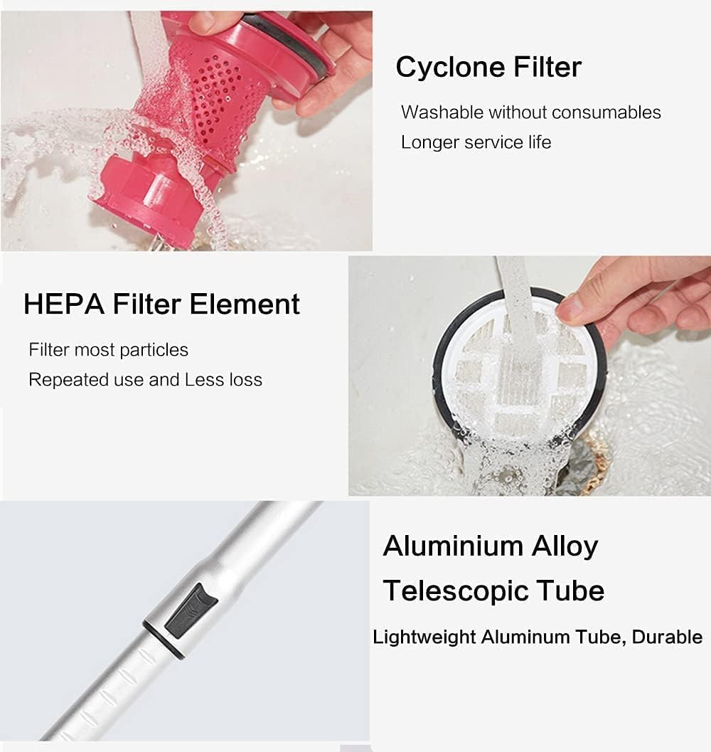 Handheld Vacuum Clean,Upright Vacuum Cleaner Quiet Stick Vacuum Cleaner Light Weight, 12000 pa Powerful Suction Handheld Corded Upright Vacuum Cleaner with HEPA Filter, 700W Hi Power Motor Stick Vacuu