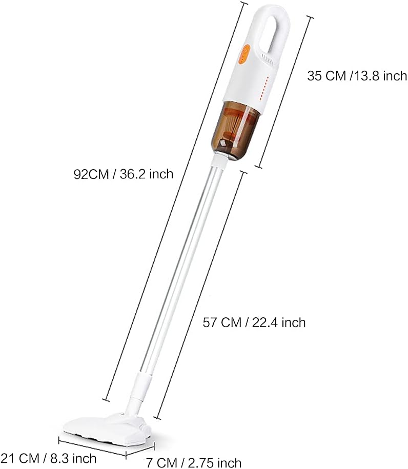 Aoun Lightweight Cordless Stick Vacuum Cleaner, Powerful Suction Handheld Upright Rechargeable Cordless Vacuum Cleaner with HEPA Filter, Stick Vacuum for Pet Hair Hardwood Floors, Carpet (White)