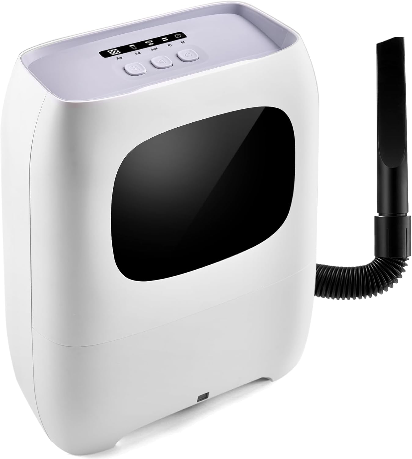 Auto-Sensing Canister Vacuum - 1500W Powerful Bagless Cleaner for Pet Hair Salon & Kitchen Hands-Free Automatic Dustpan Grey