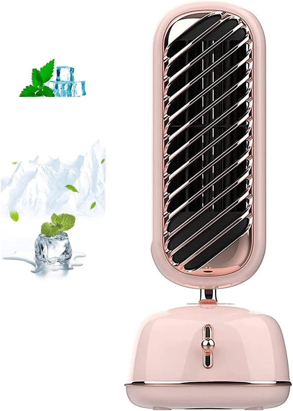 Portable Air Conditioner Fan,3 Speed Personal Evaporative Air Cooler - USB Quiet Air Humidifier, for Desk, Office, Bedroom (Color : Pink)