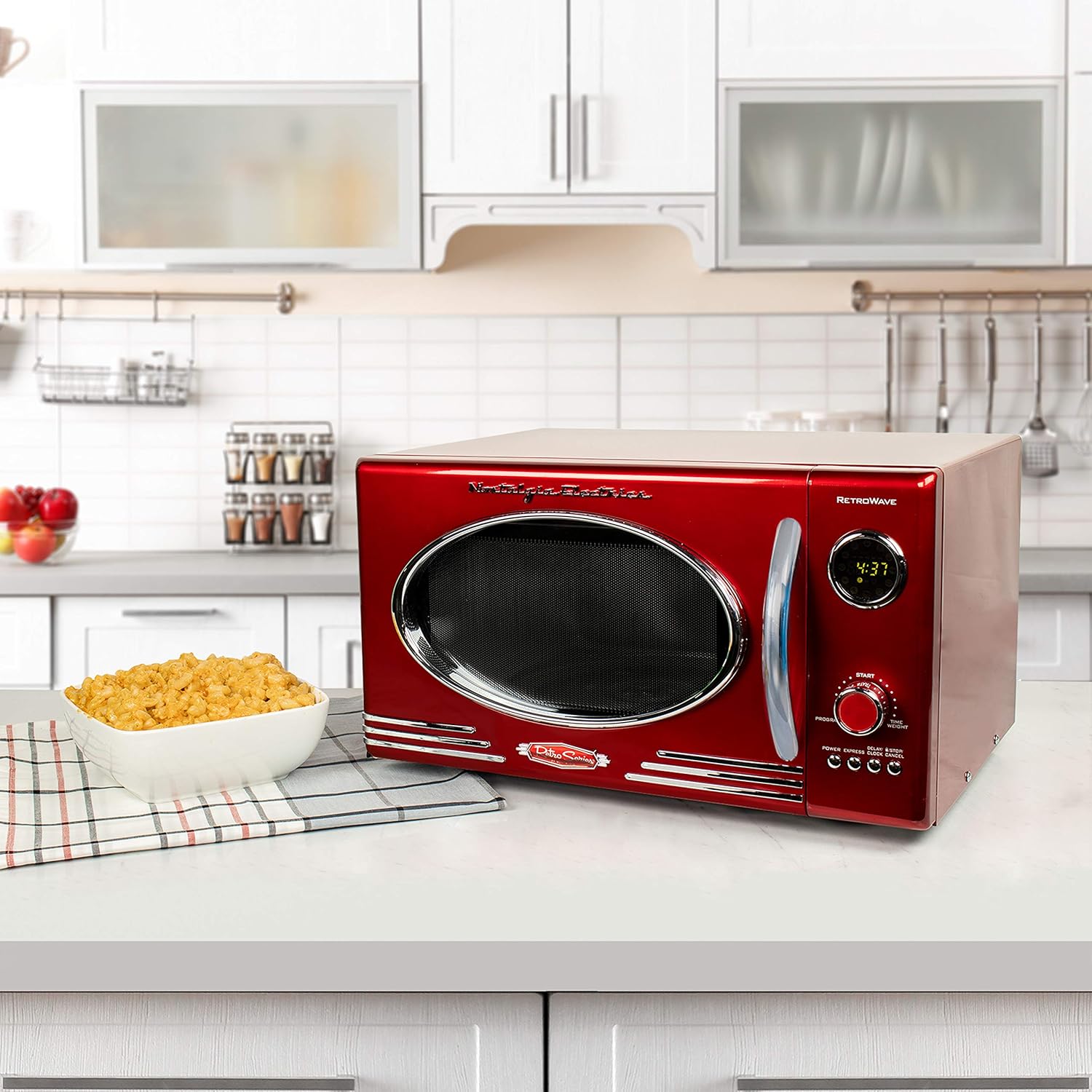 Nostalgia RMO400RED Retro 0.9 Cubic Foot Microwave