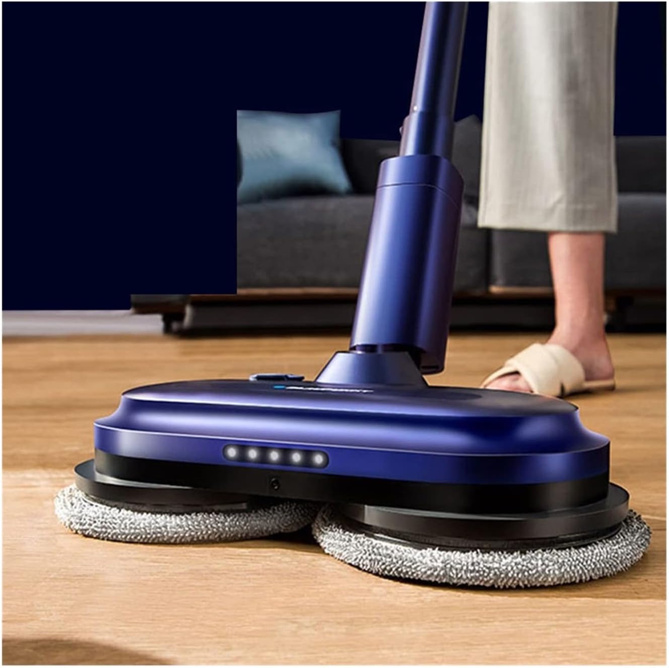 Steam Mop Cleaner 10-in-1 with, Laminate/Hardwood/Tiles/Carpet Kitchen - Garment - Clothes - Pet Friendly Steamer Whole House Multipurpose Use (Color : Blue) (Black)