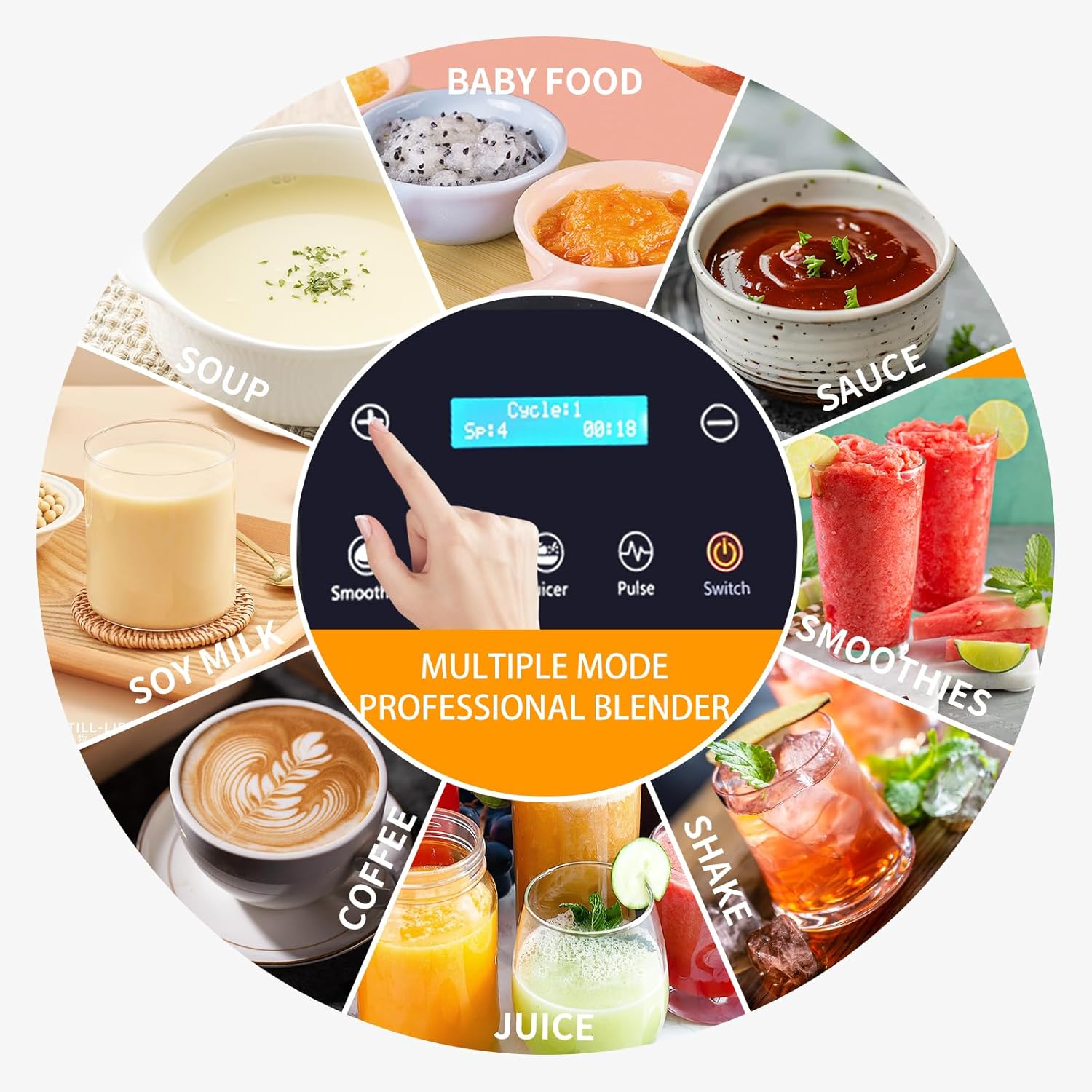 Commercial Blender with Soundproof Shield, 4 Pre-Programmed blender, 70 Oz Quiet Professional Blenders, Heavy Duty Blender with Strong and Professional-Grade Power, Self-Cleaning,2200W