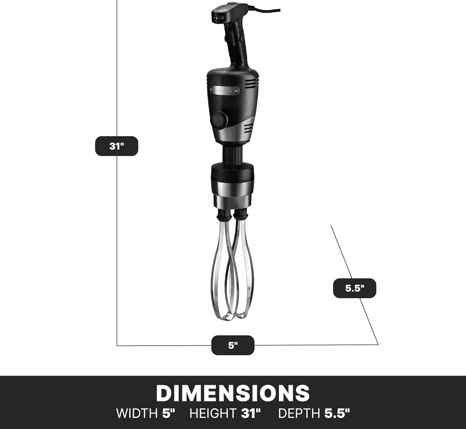 Waring Commercial Big Stix Heavy Duty Stick Immersion Hand Held Blender, 10