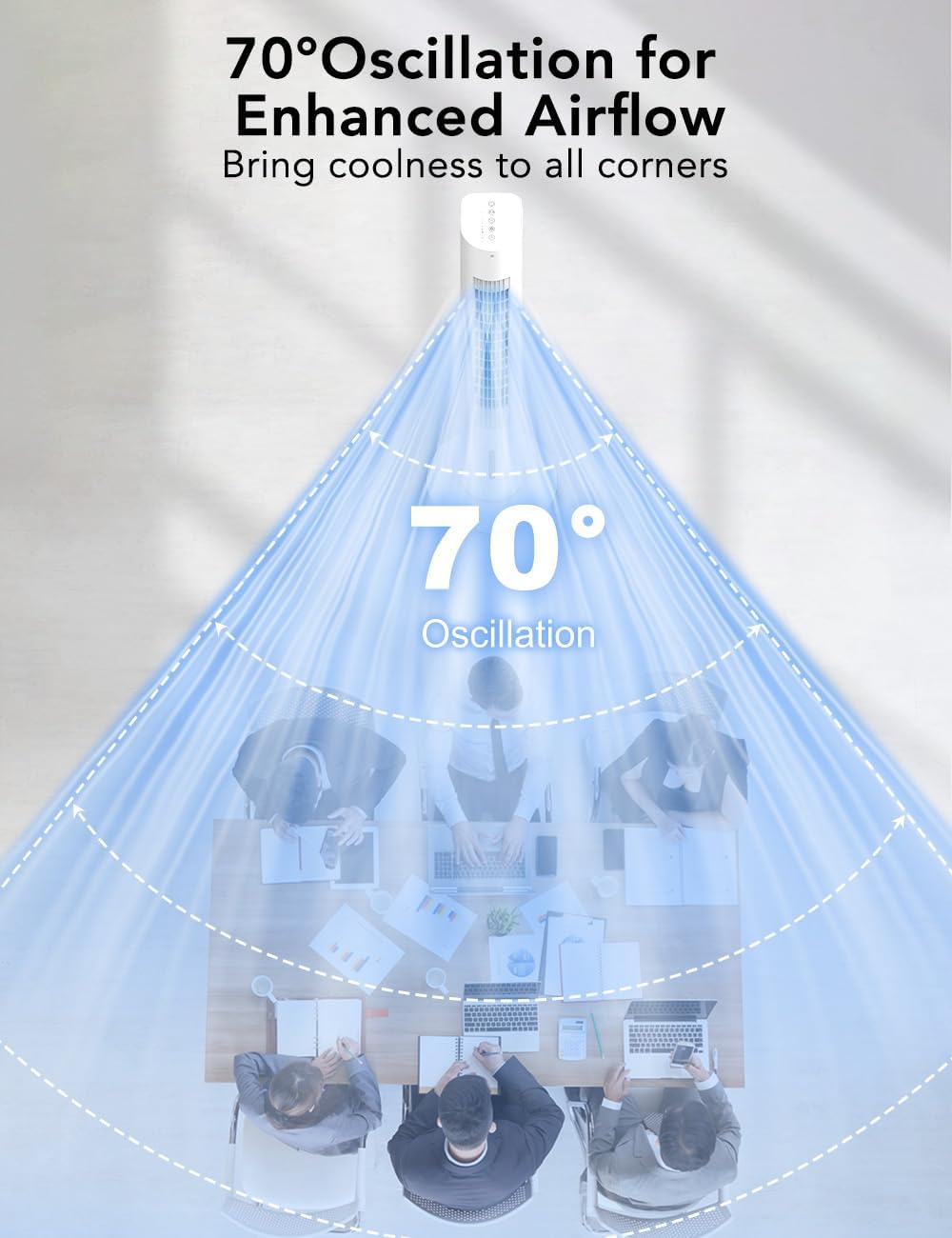 Portable Air Conditioners Windowless, 2025 Upgraded Cooling System, 35 Inch Evaporative Air Cooler w/3 Speeds