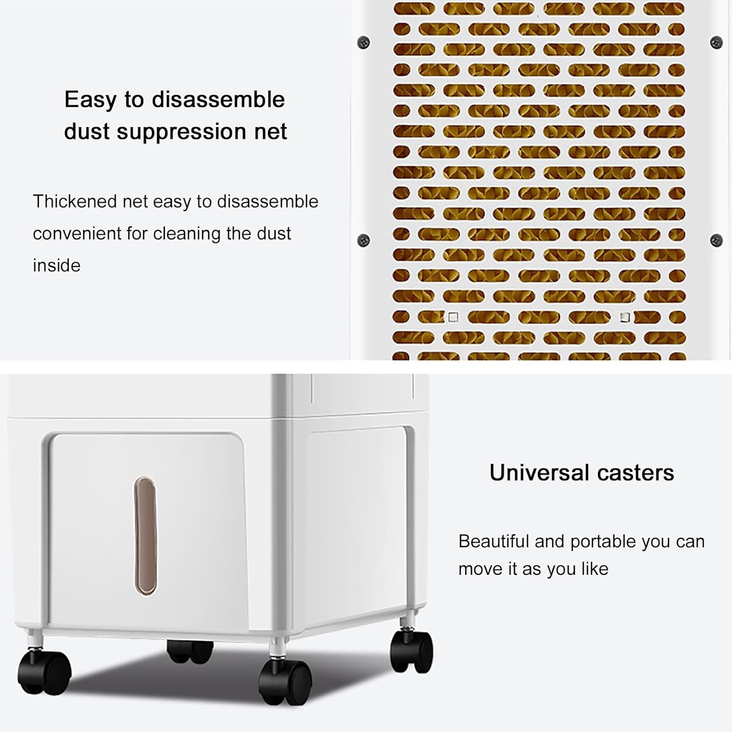 Portable Air Conditioners with LED Control Panel, Quiet Air Conditioner, 3 Wind Speeds Portable Air Conditioner, for Bedroom, Office(Gray)