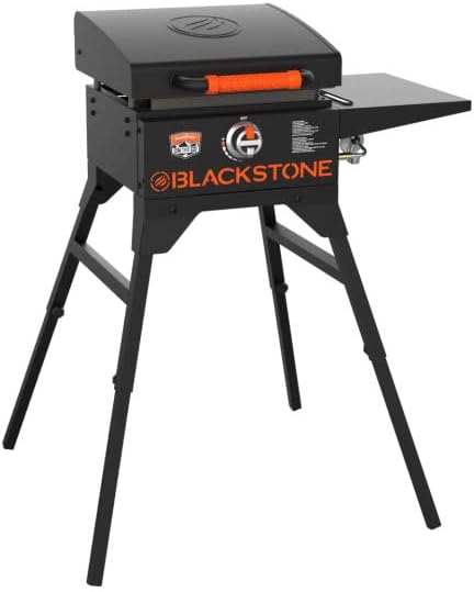 Blackstone On The Go Griddle with Side Shelf, Hood & Leg Stand - Heavy Duty Flat Top Griddle Grill Station for Kitchen, Camping, Camp, Outdoor, Tailgating - 1939