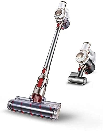 Cordless Vacuum Cleaner 9KPa Suction Stick and Handheld Lightweight Bagless 0.6L Large-Capacity Dust Cup Vacuum Ideal for Hard Floor Carpet Pet Hair for Home (A) DR(C)