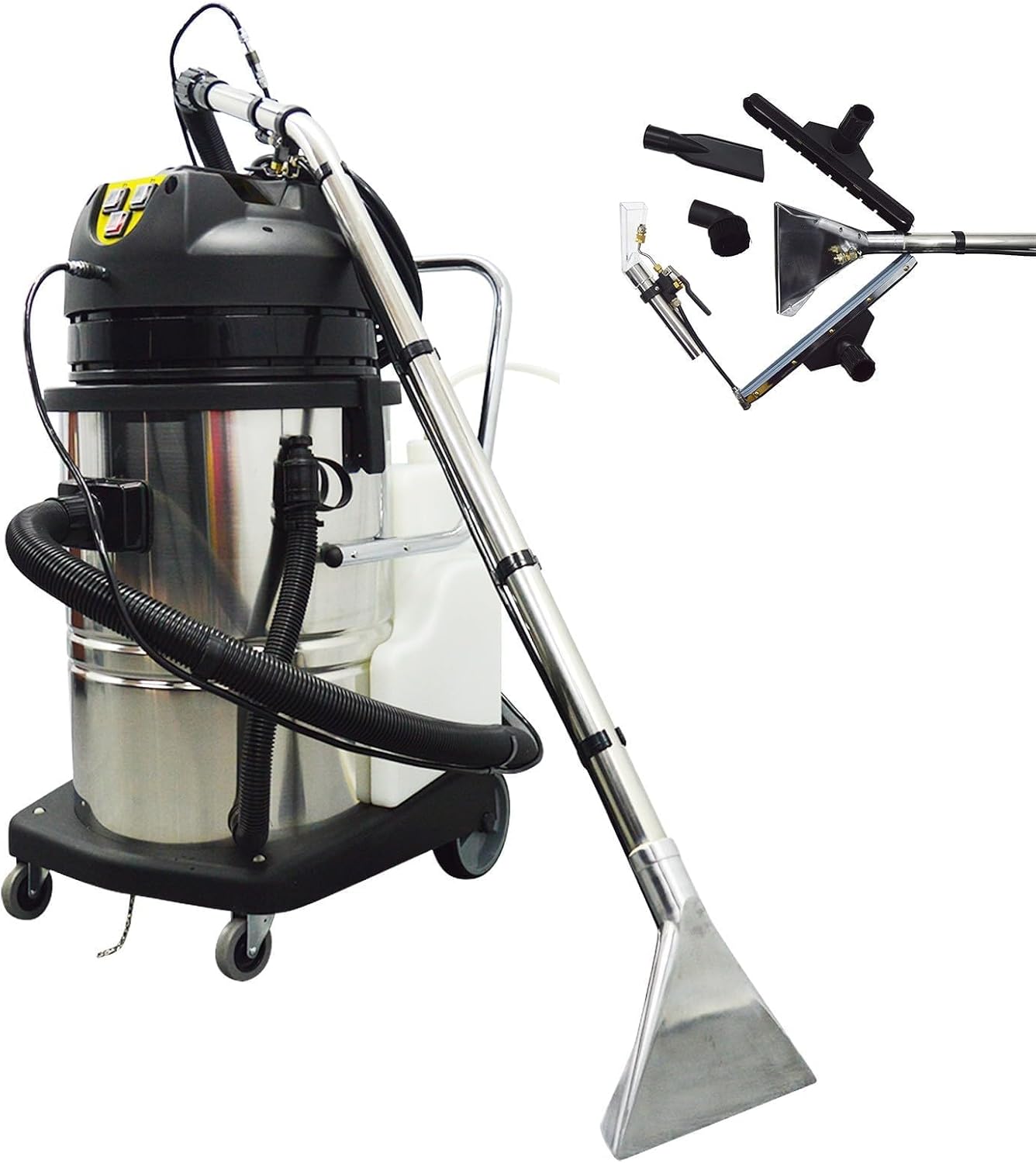 110V 2000W Carpet Cleaner Machine, 80L Portable 3 in 1 Carpet Vacuum Extractor with Six Professional Cleaning Tools