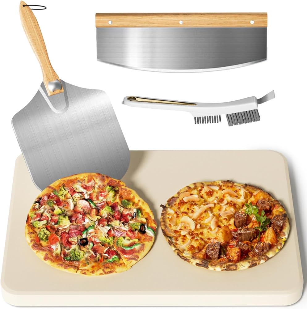 4 PCS Rectangle Pizza Stone Set, 20