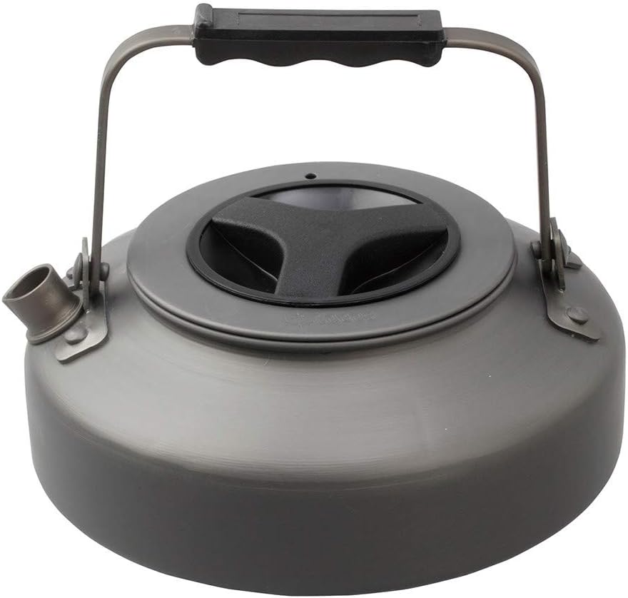 Logos 81210301 Kettle, 25.6 fl oz (750 ml), Flat Type, Aluminum, Scratch-Resistant, Hard Anodized Finish, Black