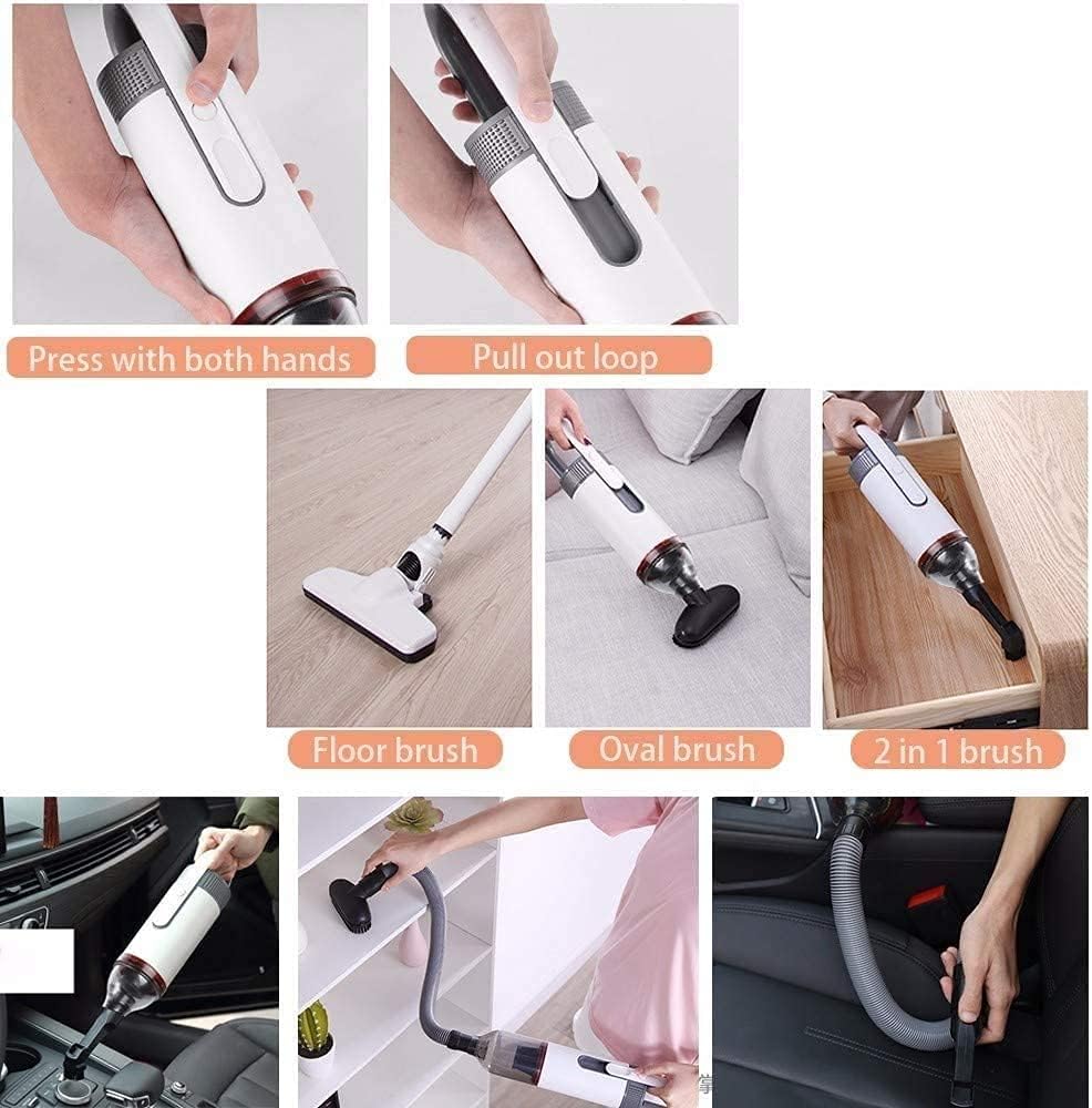 Cordless Vacuum Cleaner, Lightweight Cordless Vacuum Cleaner, Stick Vacuum Cleaner, Removable Handheld, Very Suitable for Families, Cars, Office Cleaning, White