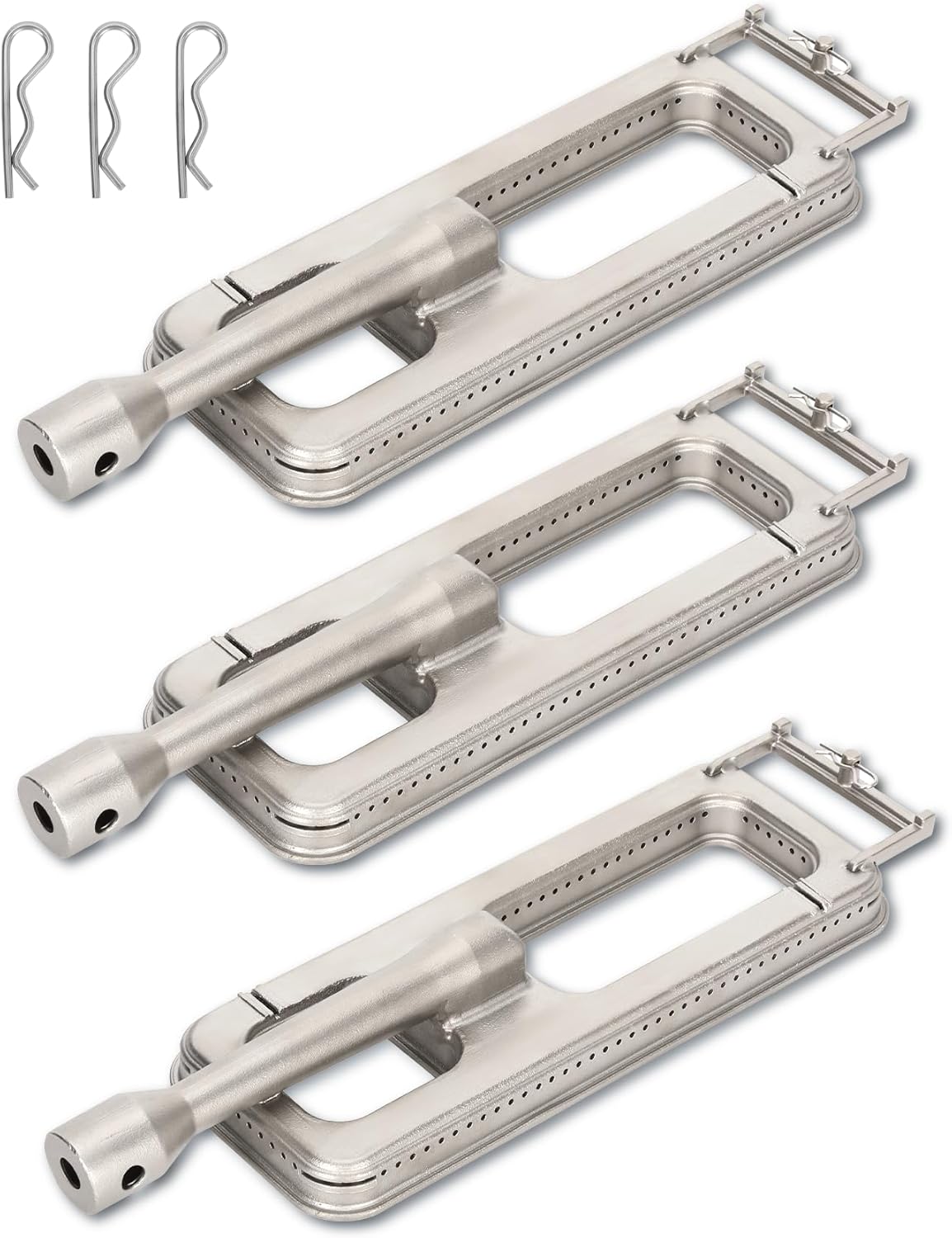 Upgraded 3-Pack Cast 304 Stainless Steel Grill Burners 15.8