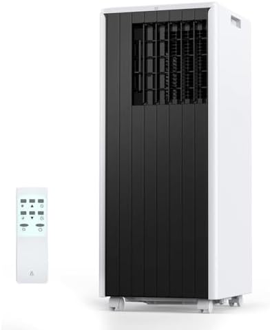 Portable Air Conditioner, 8000 BTU Portable AC/Air Conditioner with Remote Control, Compact Indoor AC Unit with 3 Modes and 24 Hour Timer, for Home Office Dorm Black