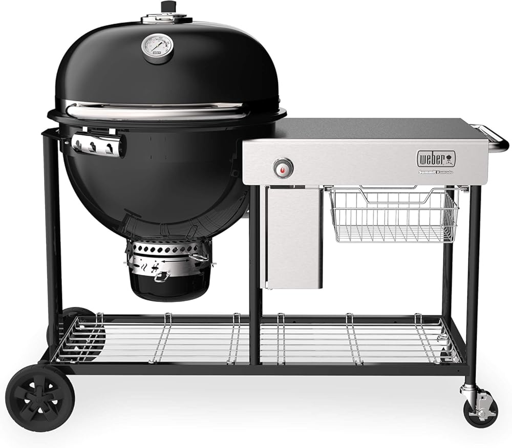 Weber Summit Kamado S6 Charcoal Grilling Center, Black