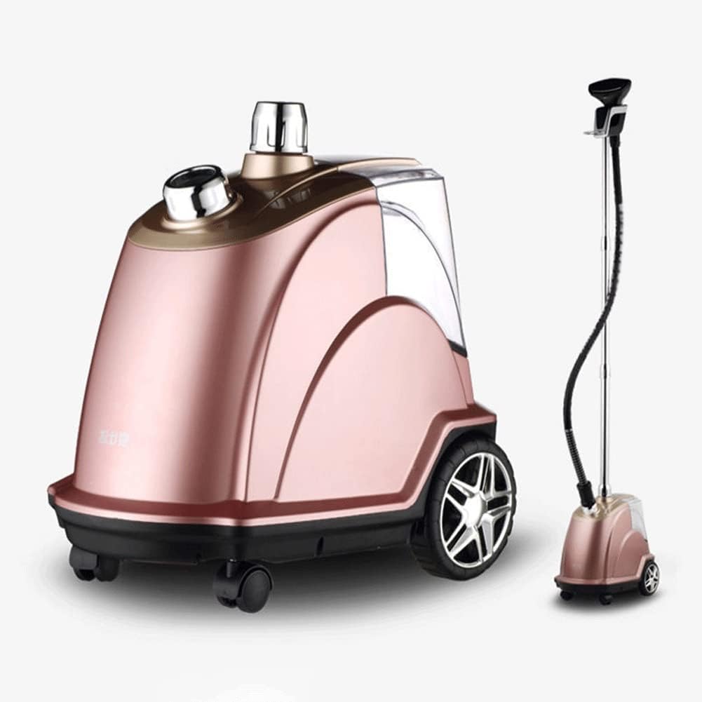Clothes Vertical Garment Steamer,Professional Heavy Duty Clothes Steamer for Commercial 30S Quick Wrinkle Removal with 3.0 Liters Water Tank, Handheld Clothes Steam Iron (Pink Standard)