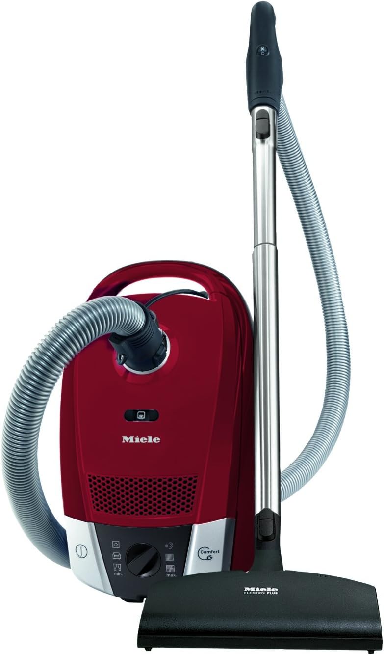 Miele Compact C2 Cat & Dog Canister Vacuum – Model 41DBE430CDN (1200 W, Bagged, Electrobrush + Hard-Floor Brush, Autumn Red)