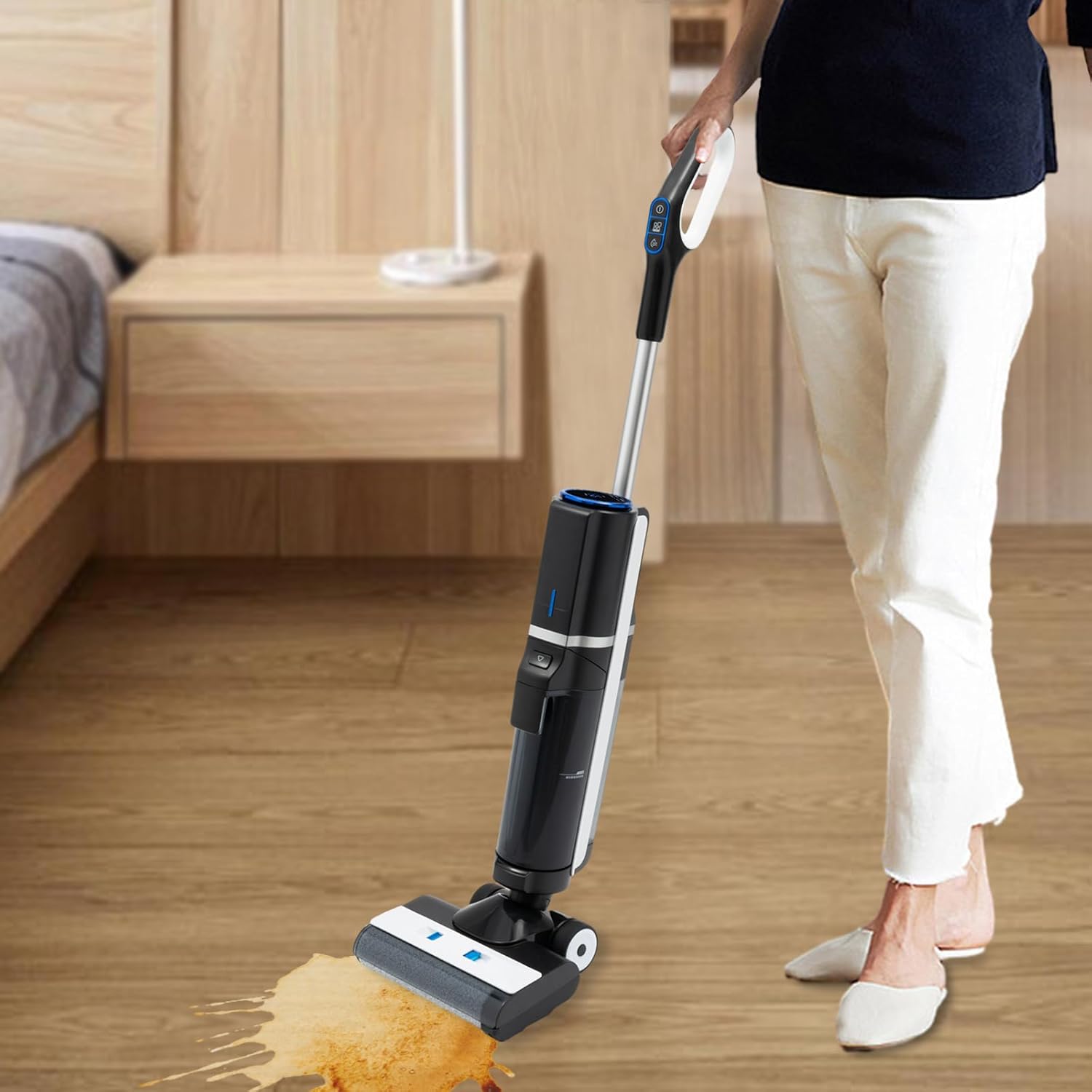 Vacuum Mop Cordless 3-in-1 Wet Dry Vacuum Mop, Multi-Surface and Hardwood Floor Cleaner, Vacuum Mop All in One for Hardwood, Tile, Area Rug & More