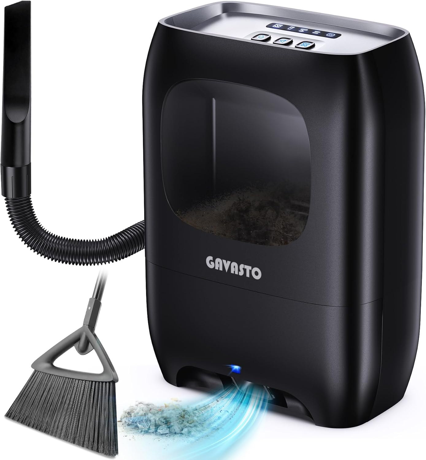 Pro Touchless Vacuum Automatic Dustpan - Ultra Fast & Powerful - Great for Sweeping Salon Pet Hair Food Dirt Kitchen, Canister Vacuum Cleaner Trash Can, Bagless, Auto Sensors, 1500 Watt (Silver Gray)