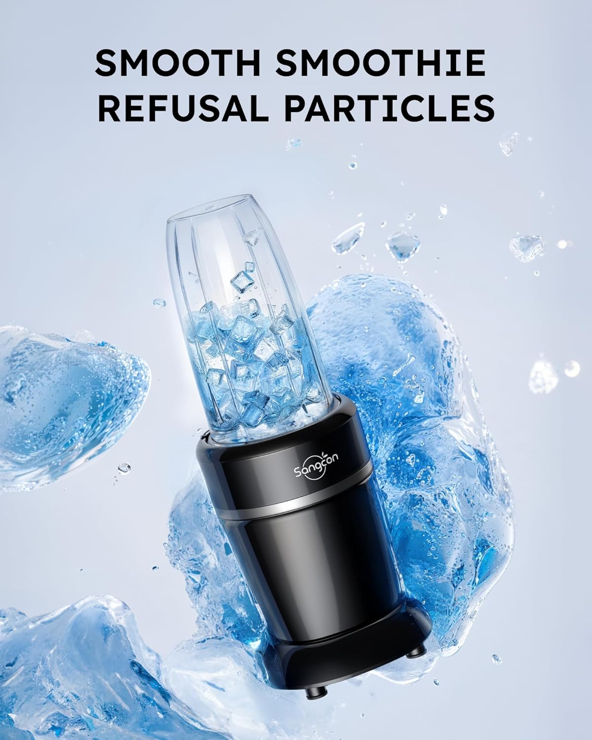 Bundled 1000W Blender for Smoothies, Blender for Kitchen Smoothie Blender with (3) Cups (2) Spout-Lids (1) Storage-Lid (1) To-Go-Lid