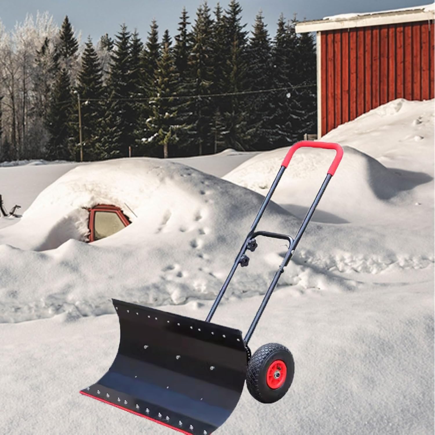 Snow Shovel with Wheels, 39.3