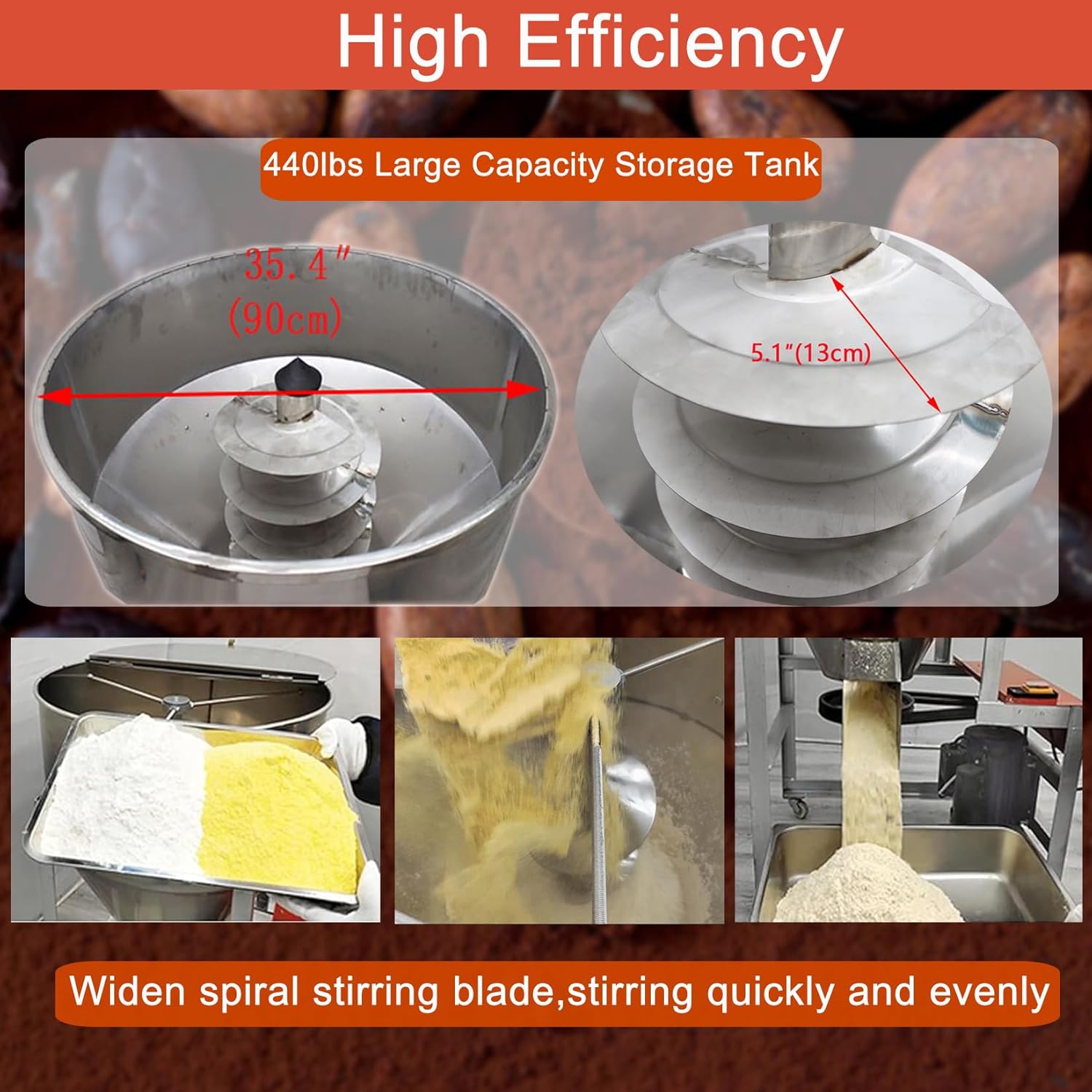 110lbs Dry Powder Mixer Blender Feed Mixer Blender Mixing Machine Dry&Wet Particle 201 Stainless Steel 110v 3kw