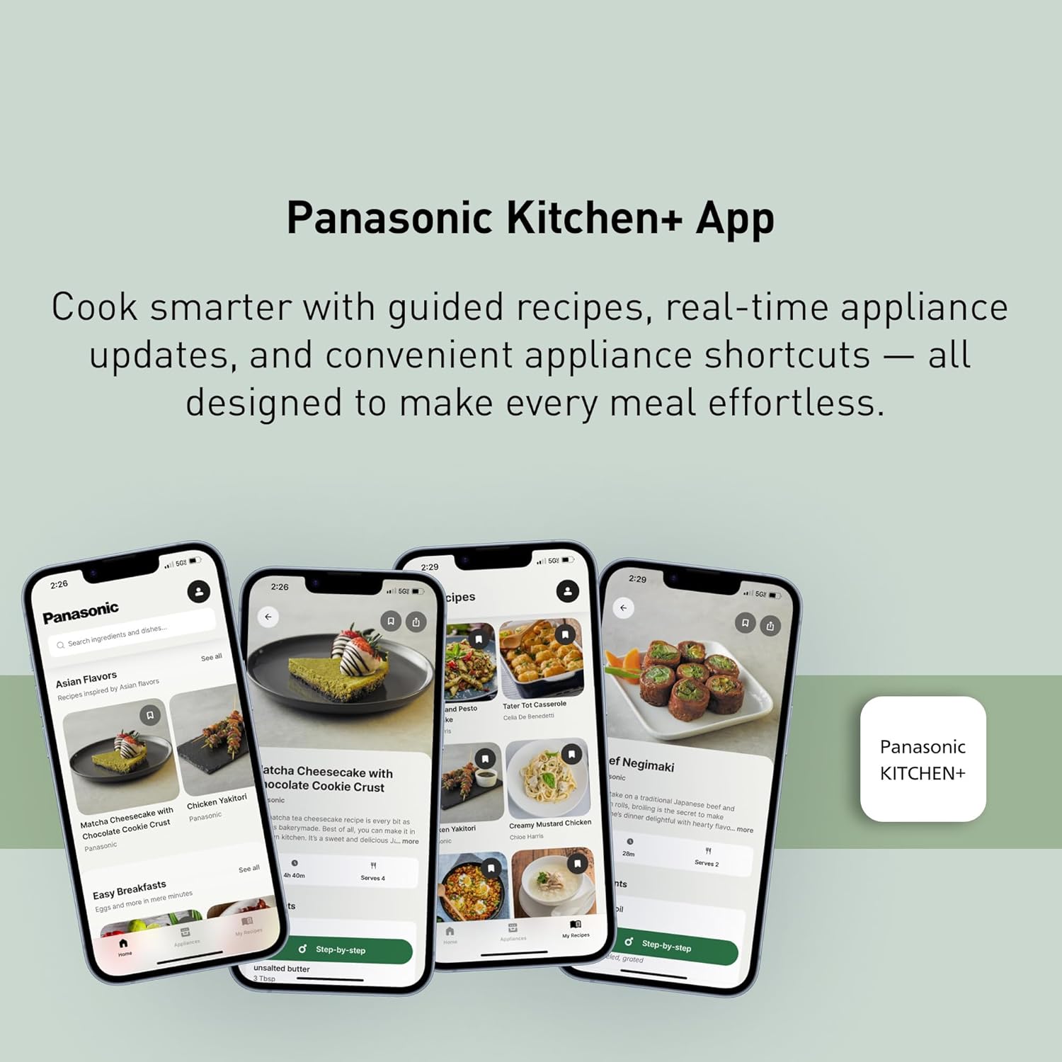 Panasonic HomeChef Connect Microwave Oven, Smart Multi Oven, Connected App for Automated Meal Prep, 4 Cooking Modes, Air Fryer, Convection Bake, FlashXpress Broiler, 1000W, 1.2 cu. Ft. - NN-CV87QS