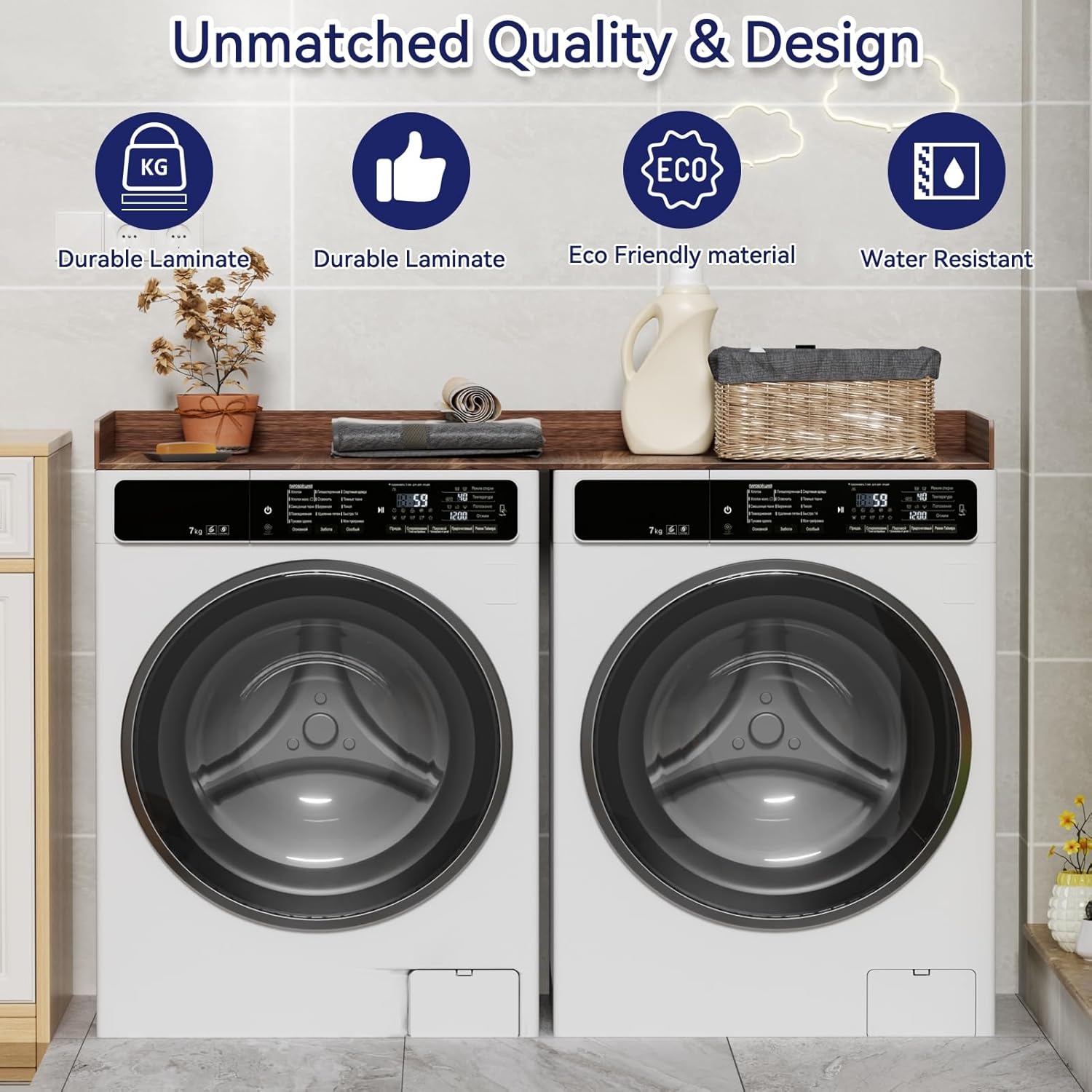 Walbest Washer Dryer Countertop, 54