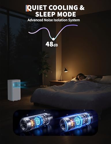 Portable Air Conditioners, 10000 BTU Air Conditioner for Room Up to 450 Sq.Ft, 24H Timer, Remote Control, Dehumidifier, 3 in-1 AC Unit with Window Kit for Bedroom, Indoor Rooms, Home Office