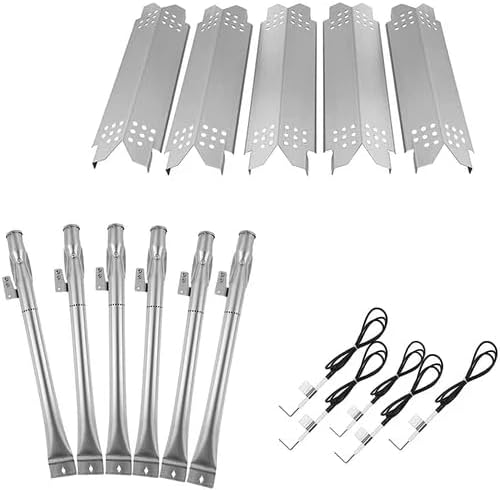 Replacement Part Grill Heat Plates Burners Igniters Stainless Steel Kit，Exact Fit For Nexgrill 4/5 Burner