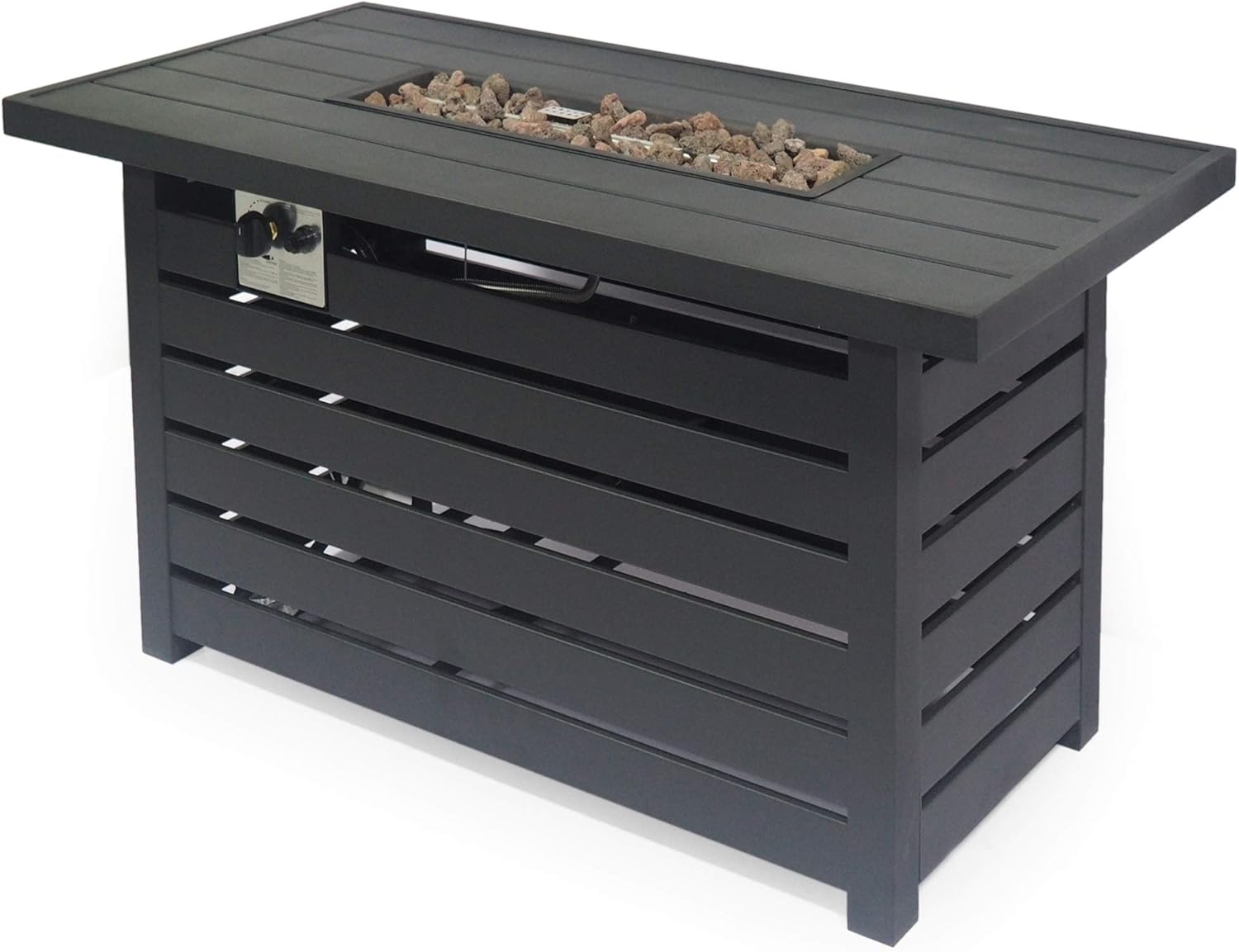 Misc Iron Rectangular Fire Pit by Black Rectangle