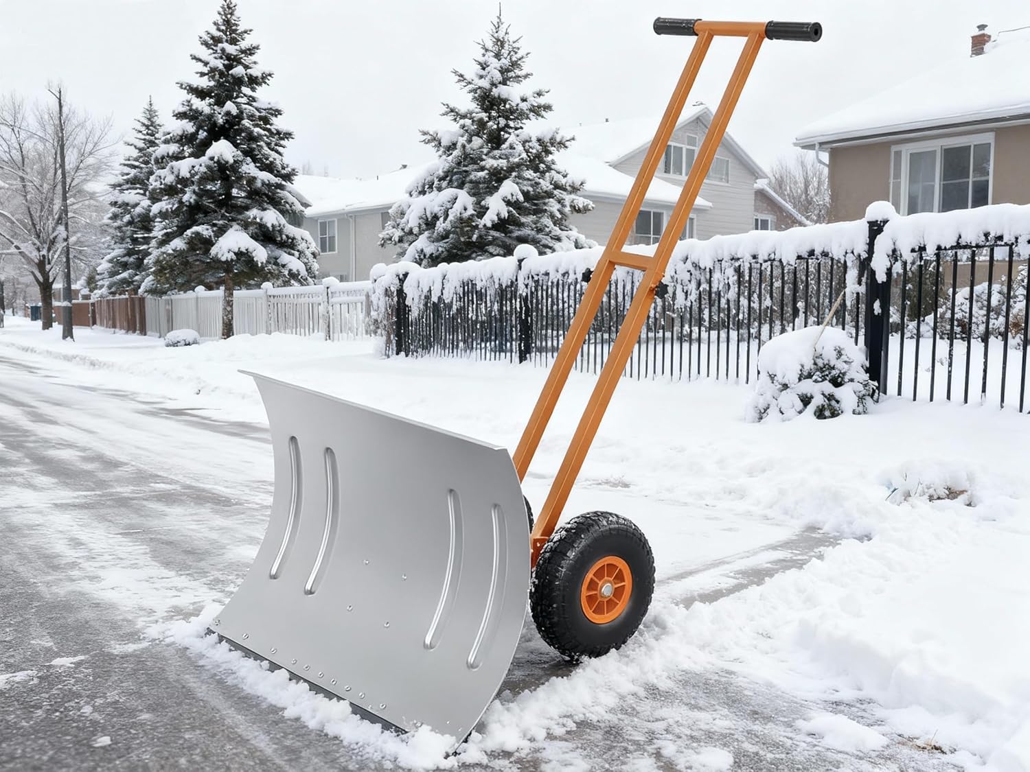 GarveeLife Snow Shovel Pusher for Driveway, Heavy Duty 29