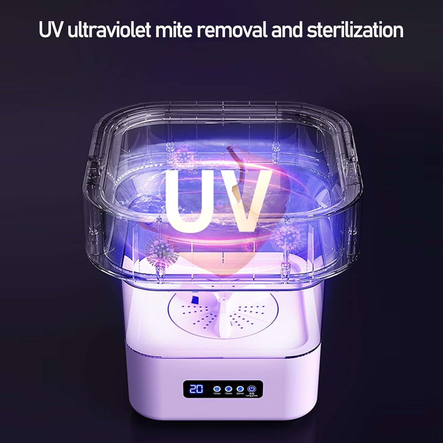 DELURA Portable Washing Machine, 10L Foldable Washer Machine for Apartment, Traveling, Laundry, Camping, Underwear (Color : B)