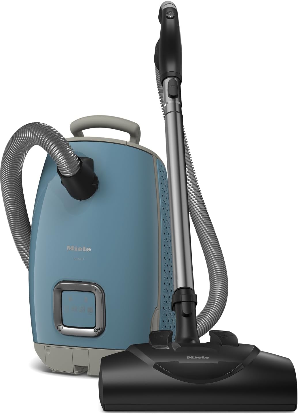 Miele New Guard L1 Bagged Canister Vacuum Cleaner with AirClean Filter, Electro Plus Floorhead, AllTeQ Universal Floorhead, LED Display Panel, in Nordic Blue/Space Grey