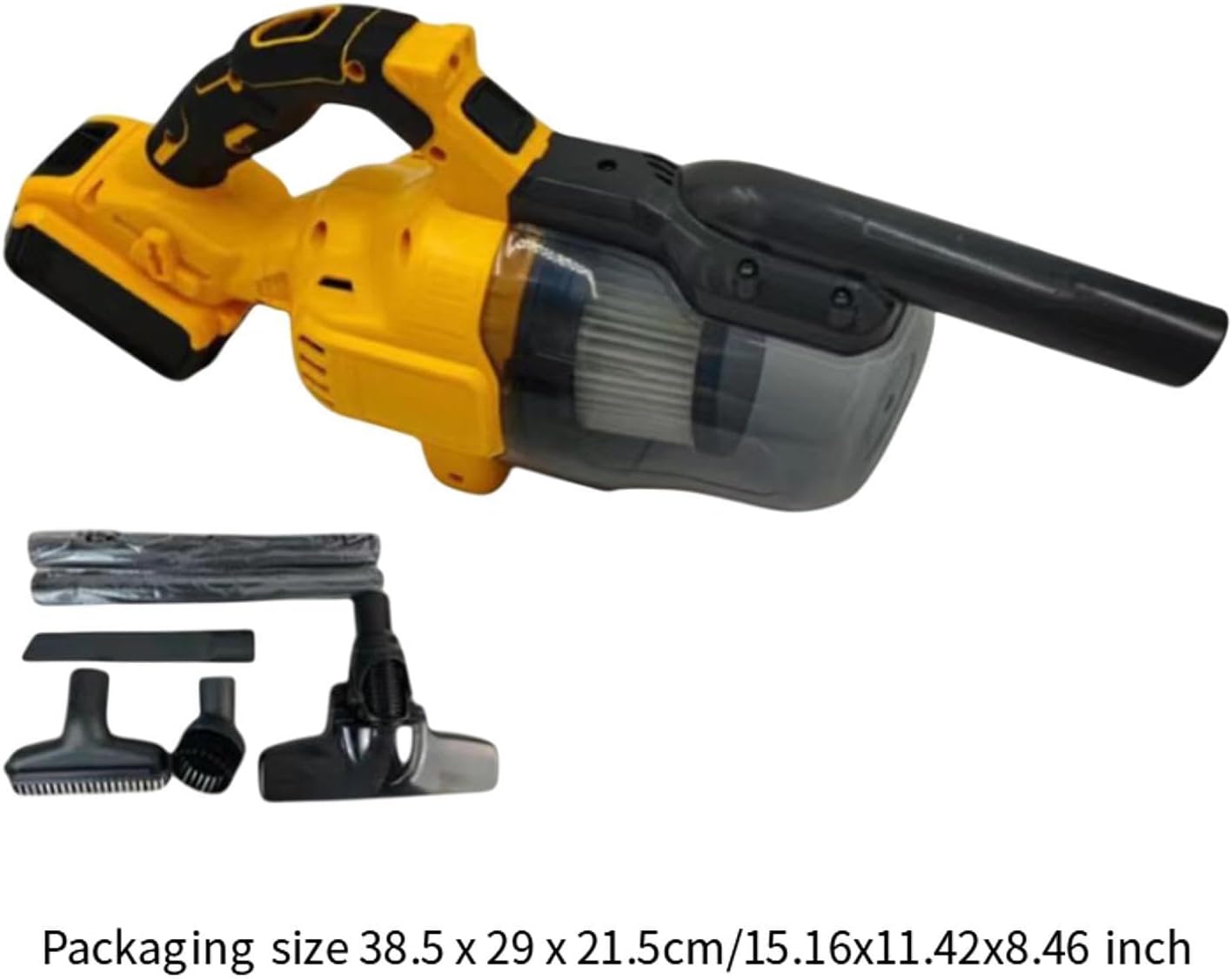 Portable Vacuum Cleaner for Home and Car with Strong Suction, Yellow