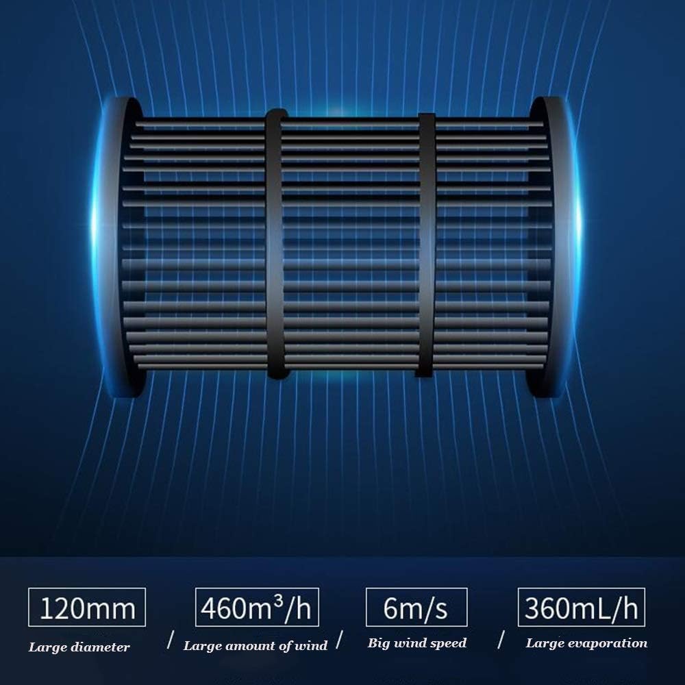 Cooling Fans Air Conditioner Fan,3 Speed,90° Oscillation,7H Timing Humidifier Cooler Evaporative Air Cooler Cooling Fan for Office, Dorm, Room, Outdoor 60W 3 Speed Setting